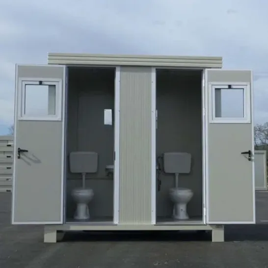 Bloc sanitaire SS1 avec 2 toilettes et 2 lave-mains neufs