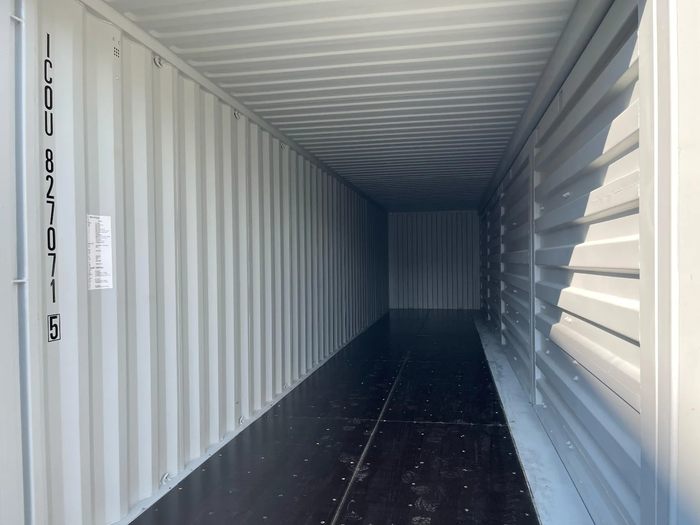 Conteneur 40 pieds Open Side à ouverture latérale – Haute Capacité RAL 7035 – Image 3